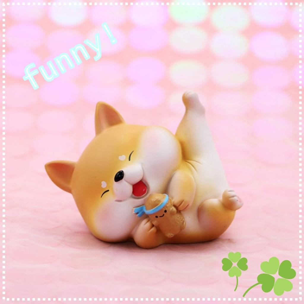 Leiasnow Shiba Inu Set Dekorative Auto Shiba Innendekoration von 4 Kleinen Shiba Figuren, 4, Artikel, Zubehör, Inu, (Set Inu)