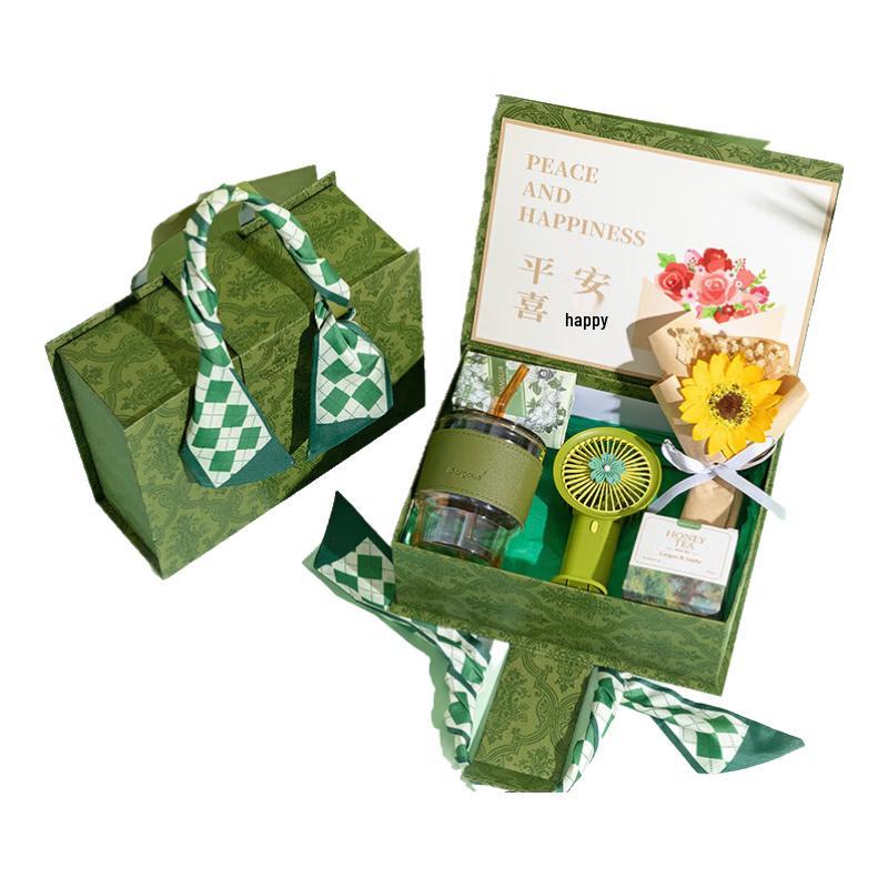 Forest Style Ceramic Straw Cup Gift Set