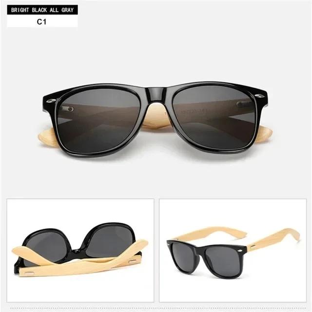 14 Color Wood Sunglasses Men for Women Square Shape Bamboo for Women For for Women Men Mirror Sun Eyeglasses retro de sol masculino Handmade