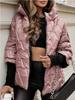 Oversized Hooded Jacket for Women with Pockets and Zipper Long Sleeve Loose Coat Street Fashion Outerwear