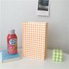Ins Cute Storage Organize Bag Gift Wrapping Color Plaid Kraft Paper Bag Gift Paper Bag