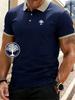 Mens Contrast Collar Short Sleeve Polo Shirt, Casual Fishing Tops, Regular Fit for Lake Errands Outdoor Stroll Commute Leisure Wear