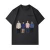 Men's 100% Cotton Crew Neck Short Sleeve T-Shirt, Casual Retro Band Portrait Print Soft Breathable Fashion Tee, Comfortable Daily Wear Crewneck Top Fo