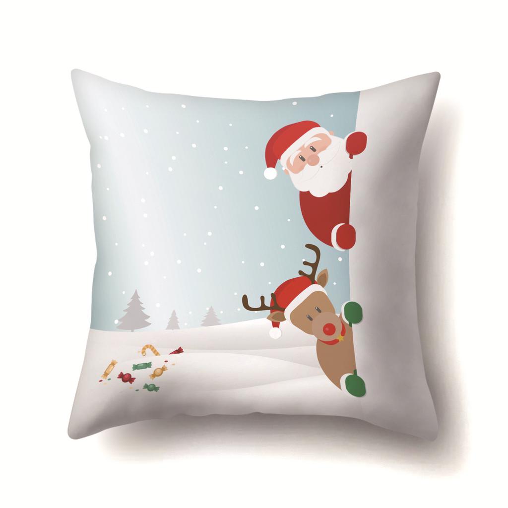 Christmas Gifts Santa Claus Pattern Pillow Polyester Home