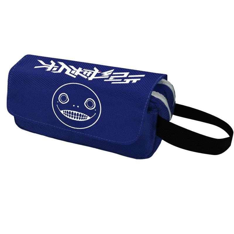 2B Anime Pencil Case Double Zipper Canvas Stationery Organizer Students School Supplies