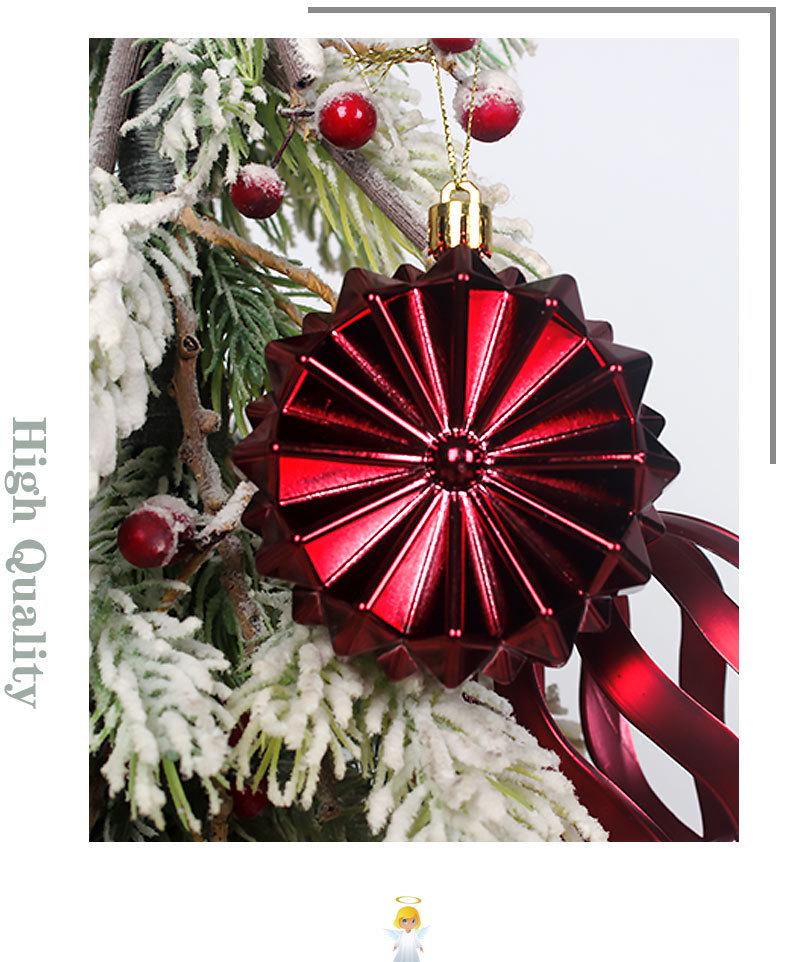 Xiyin 48-Piece Irregular Christmas Balls Set (4, 6, 8 cm) - Boxed Holiday Ornaments