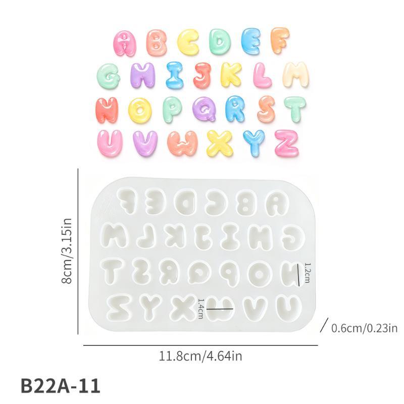 Letter Epoxy Mold Diy Mini Letter Crystal Epoxy Jewelry Accessories Key Pendant Silicone Mold