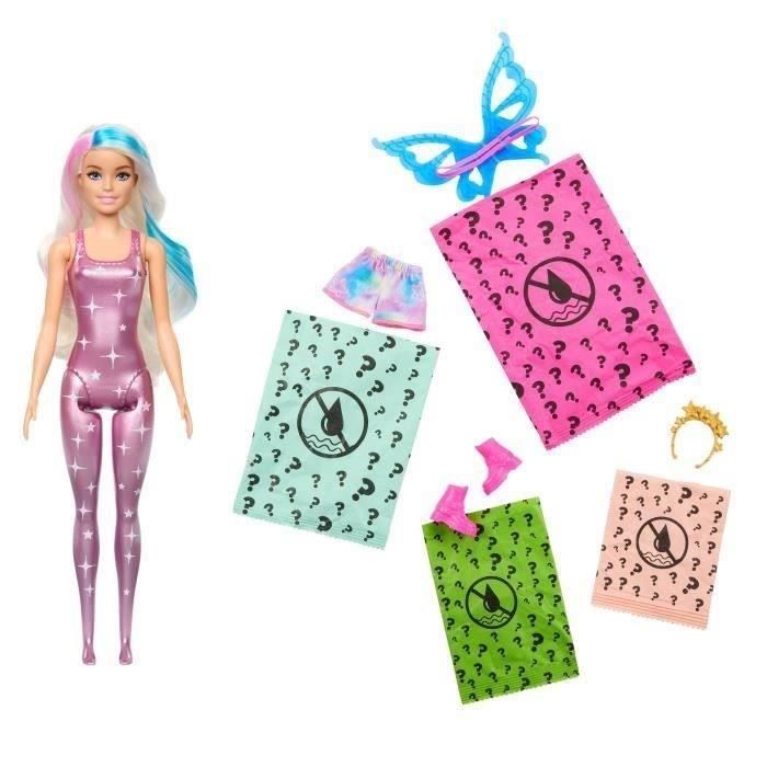 Barbie® Color Reveal Poupée Avec 6 Surprises, Rainbow Galaxy HJX61