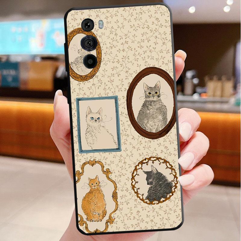 

Cute Cat Cartoon Phone Case For Motorola Edge 50 40 Pro 60 50 40 30 Ultra Neo Fusion Moto G Play G Stylus G Power G 2025 Moto Edge 30 Neo