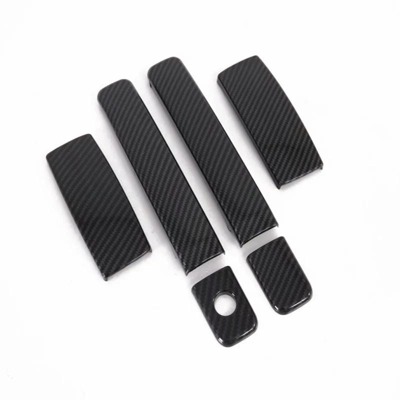 For Hyundai Grand Starex H-1 i800 2018   ABS Chrome Carbon Exterior Side Door Handles door door Bowls Frame Cover Trim