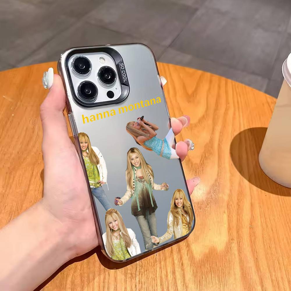 H-Hannah M-Montana-A Phone Case For iPhone17,16,15,14,13,12,11 Plus,Pro Max Black Candy silver phone case