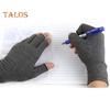1 Pair Health Care Gloves Balanced Pressure Elastic Wrap Lightweight Neat Seams Half-Finger Design for Cycling Driving Fitness Touchscreen Mountain