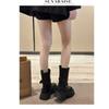 Women S British Style Martin Boots Thick Sole Short Boots Black Brown Autumn