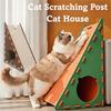 2-in-1 Cat Scratcher House Felt Cat Claw Board Climbing House Fun Cat House  Cat Play