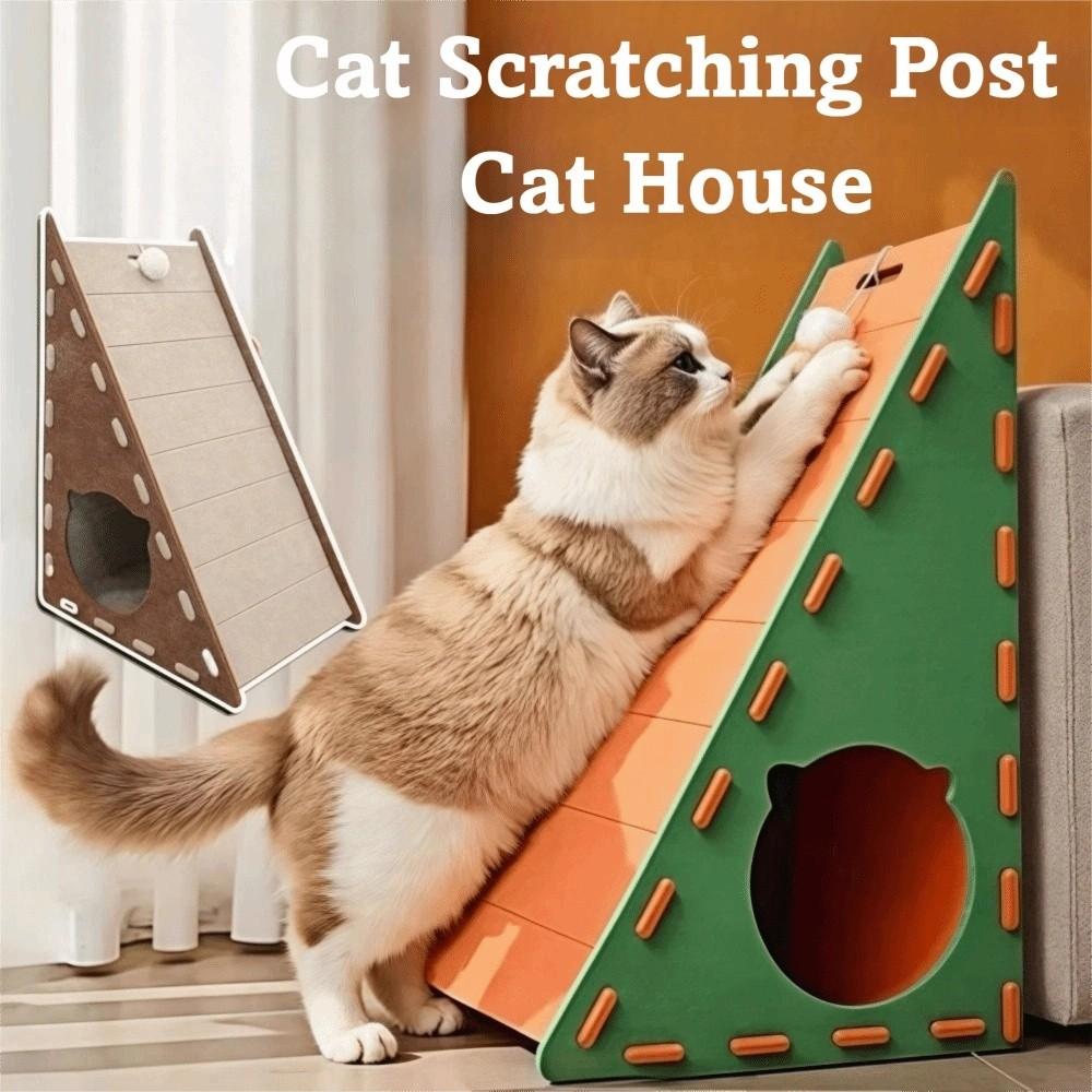 2-in-1 Cat Scratcher House Felt Cat Claw Board Climbing House Fun Cat House  Cat Play