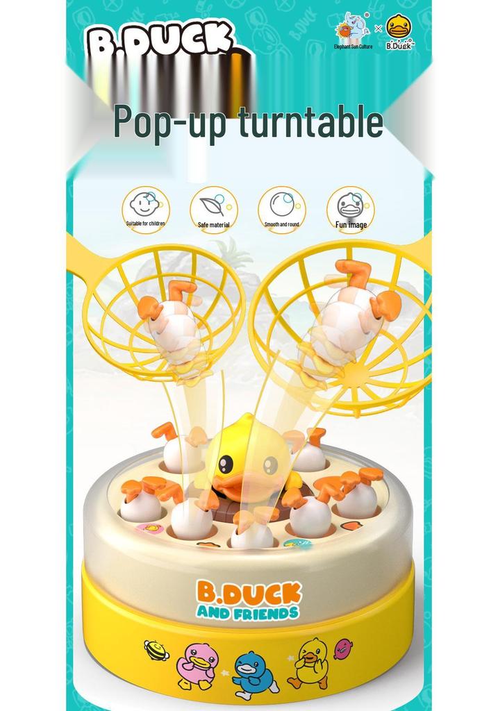 Genuine B.DUCK Little Yellow Duck Electric Jumping Plate Toy - Interactive Early Education for Boys and Girls