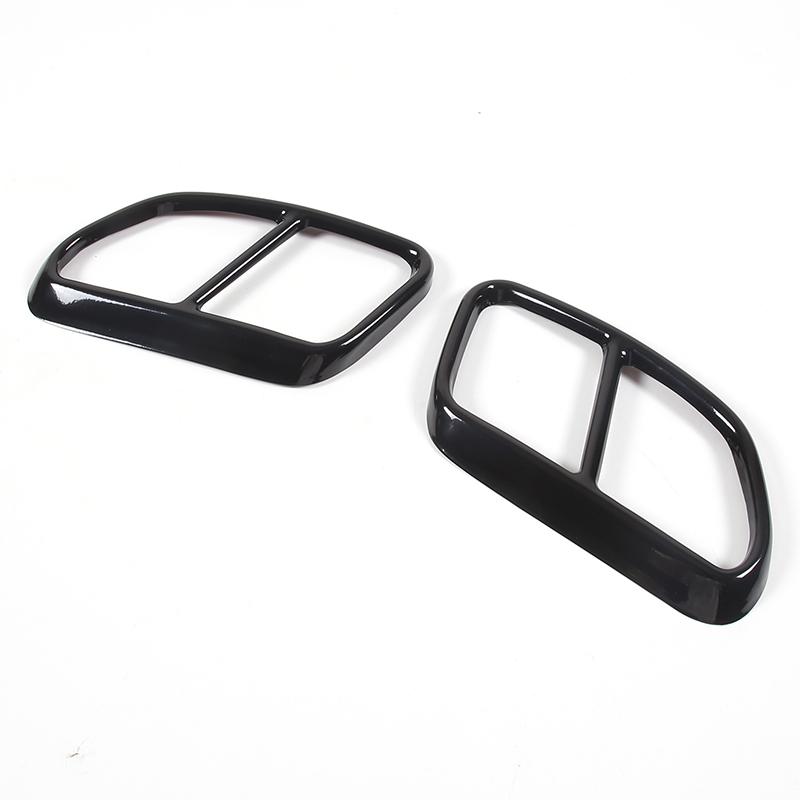 Για το Volvo XC60 2014-2017 από ανοξείδωτο ατσάλι μαύρο σιγαστήρα εξάτμισης αυτοκινήτου Διακοσμητικό κάλυμμα σωλήνα εξάτμισης Κάλυμμα Αυτοκόλλητα αυτοκινήτου