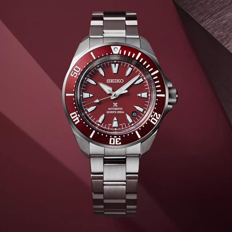 Seiko PROSPEX 200m Wasserdichte Mechanische Uhr mit Edelstahlarmband 41,7mm Herrenuhren SRPL11K1