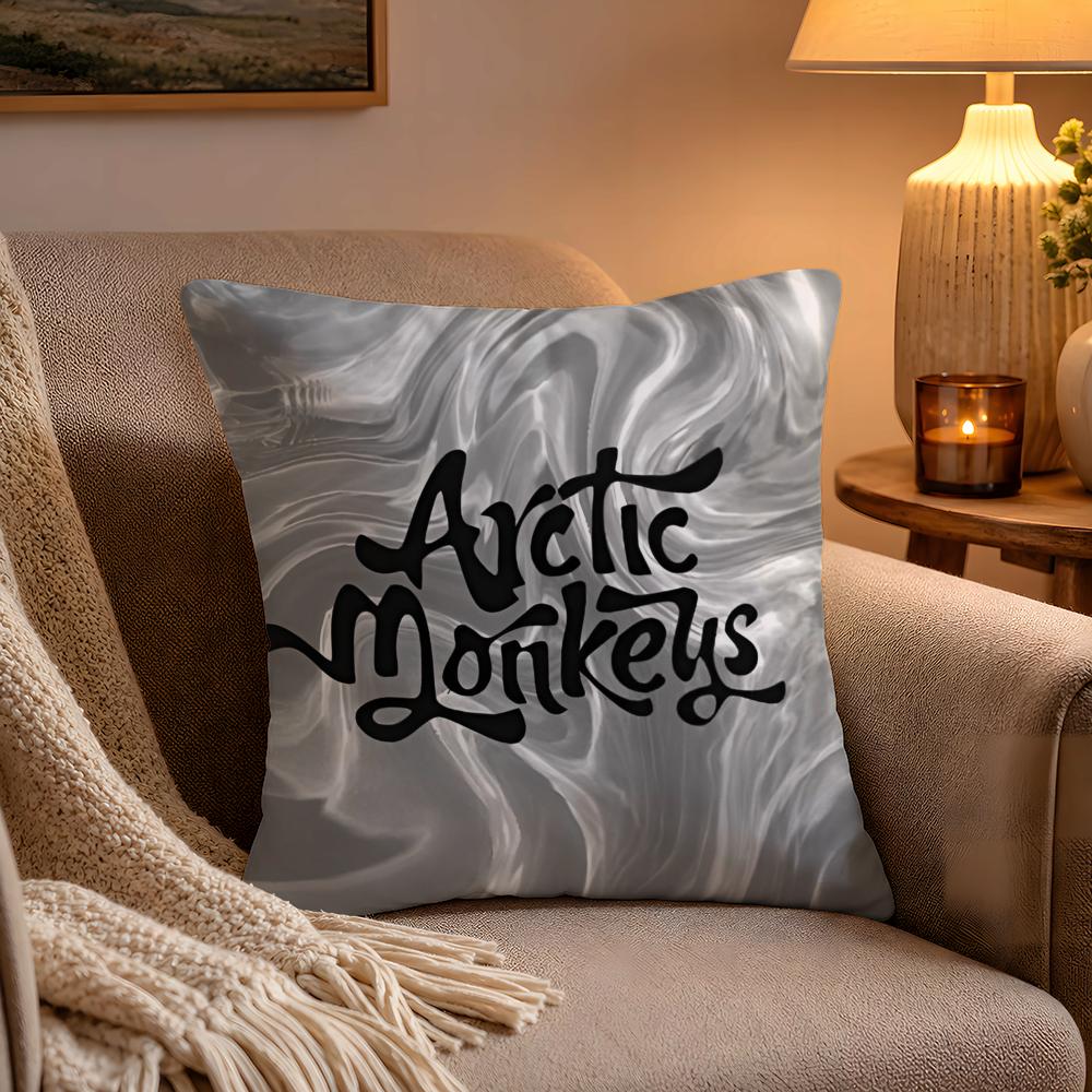 Hot AArctic Monkeys Brand Pillow Case Soft Plush Cushion Cover Double Print and Invisible Zipper for Sofa Home Car Use