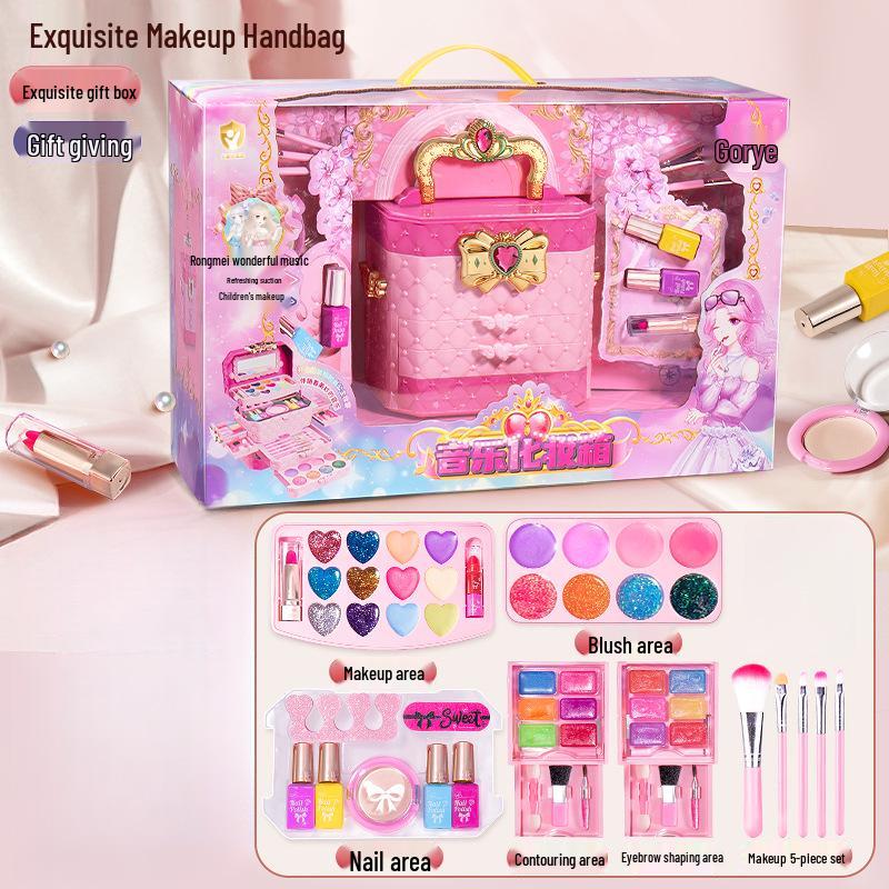 Children's Makeup Toy Set: Nail Polish, Lipstick, and Girl's Cosmetics Box - Perfect Birthday Gift