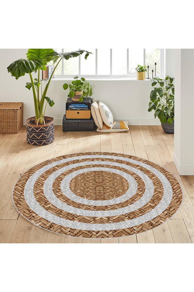 Rovigo Home Washable Round Printed Carpet RHM7070-SD364