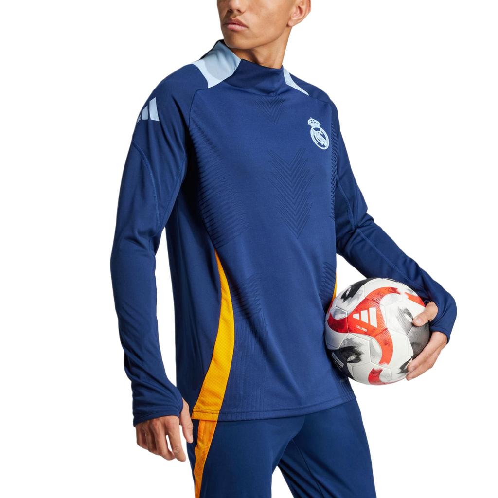 adidas Real Madrid C.F Sweatshirt Men's Navy Blue/Bright Blue/Dark Orange Yellow JE4200-