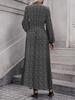 Modisches Europäisches/Amerikanisches Langarm-Schlitz-Rüschen-Laternenkleid für Damen, Herbst/Winter 2026