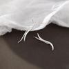 925 Sterling Silver Streamlined Stud Earrings for Women - Niche Summer 2022 Trend Ear Jewelry
