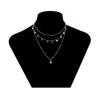 Neues 925er Sterlingsilber Mehrschichtiges Halsketten-Charme Geometrische Form Damen-Anhänger Choker Geburtstagsgeschenk Exquisiter Schmuck