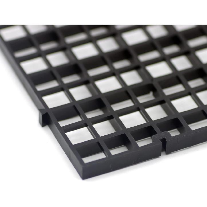 ALEGI Aquarium Plastic Grid Divider Tray Egg Crate,Grid Isolate Board Divider Fish Tank Bottom Black Filter Tray (Black 2 Pcs S)