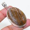 Natural Moss Agate Gemstone 925 Sterling Silver Jewelry Pendant 2.25" AP-15981