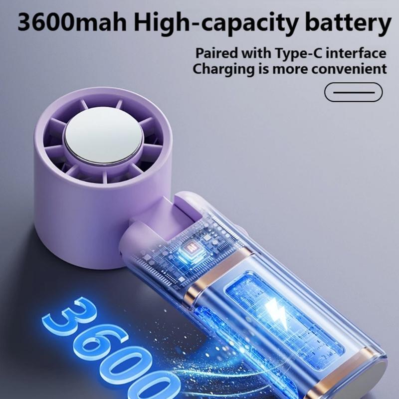 High Speed Rechargeable Fan Outdoor Portable Handheld Powerful Turbos Fan Outdoor Light Weight Coolers Enduring