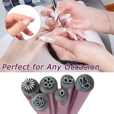 Sada 6 ks uměleckých per, tečkovací nástroje s designem, snadné použití, DIY nástroje pro nail art pro dívky a ženy