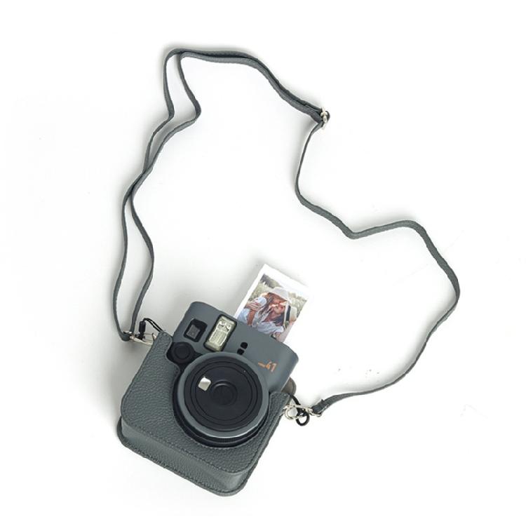 PU Leather Camera Case Solid Color Wear Resistant Shockproof Soft Camera Protective Cover Accessories for Mini 41 Camera