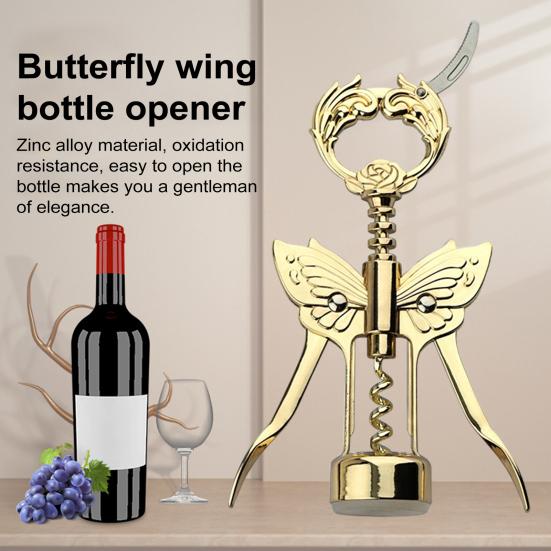 Wine Bottle Opener Butterfly Wing Multifunctional Corkscrew for Kitchen Restaurant Chateau And Bars Table Decor