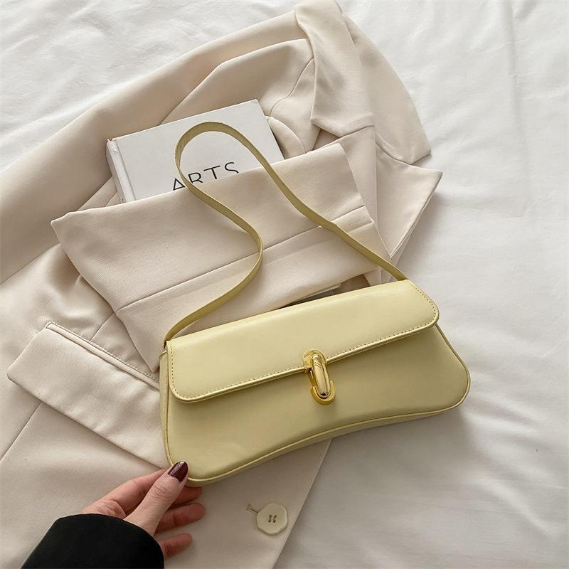 Portable underarm women's small square bag personalized trendy new lock fashionable retro underarm shoulder