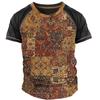 Vintage T Shirt For Men 3d Patchwork Print T-Shirt Oversized Casual Short Sleeved Summer Streetwear Man Clothing O-neck Tees Top
