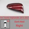 Car Rearview Mirror Cover Cap For Toyota Highlander 2015 2016 2017 2018 2019 2020 2025 Door Outside Wing Housing Shell Hood Lid