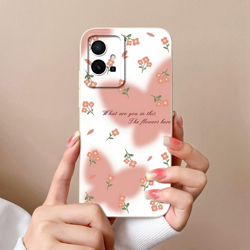 For Vivo Y55 Y56 Y70 Y72t Y73 Y74 Y75 Y77 Y81 Y85 Fashion Liquid Silicone Phone Case Lovely Cat Pattern Anti Drop Full Protective Cover For Vivo Shell