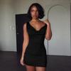 Women's Summer Solid Color Slim Fit Sleeveless Backless Dress