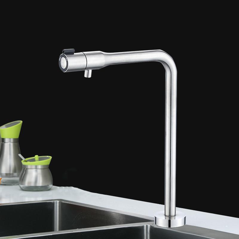 304 Stainless Steel Kitchen Single Cold Water Purifier Faucet Household 1/4" Straight Drink Tap Water Reverse Osmosis Purifier
