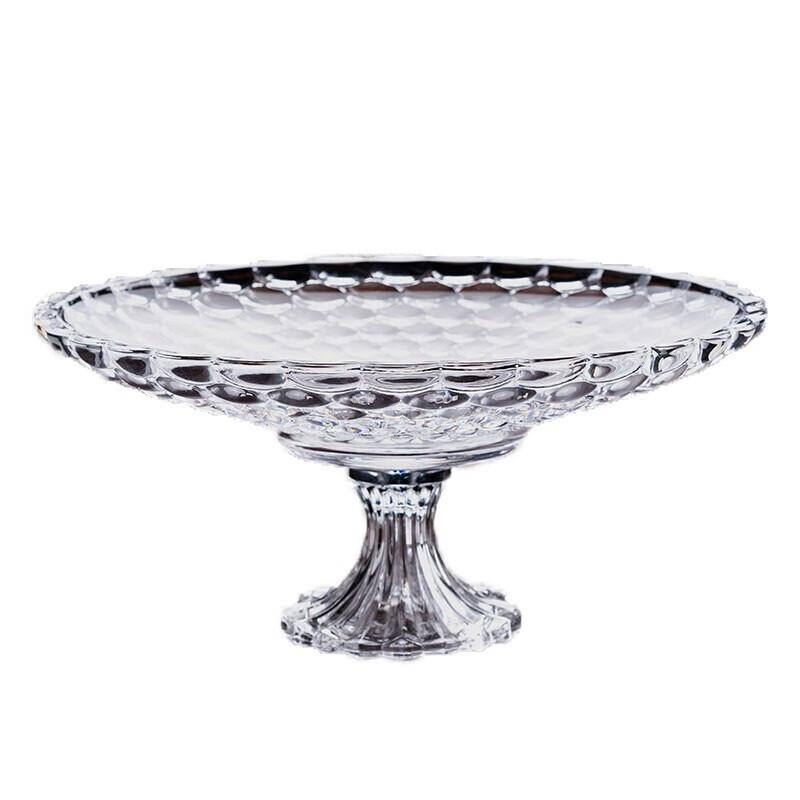 Homeglen European Crystal Pedestal Fruit Bowl