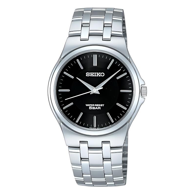 

SEIKO 50 meters waterproof fashion casual style Quartz Steel Strap 41.5mm men s watch black dial SCXP023 чёрный