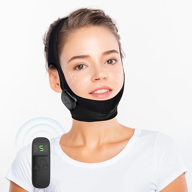 

Facial beauty device EMS face belt V face beautiful face belt 6 types of modes 10 level intensity adjustment High elasticity breathable USB
