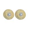 Silver needle retro new Chinese design sense pearl stud earrings female, high sense temperament winding texture circle earrings