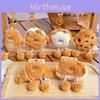 Toast Bread Sausage Adorable Mini Bear Plush Keyring Extensible Feet Kid Cartoon