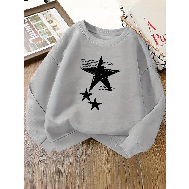 European sizes Kids' Round Neck Fashion Sweatshirt