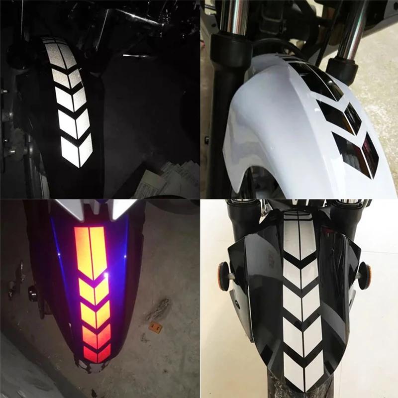 Adesivi a strisce con frecce per moto, pasta per parafanghi, nastro riflettente universale impermeabile e antiolio per moto, accessori per moto
