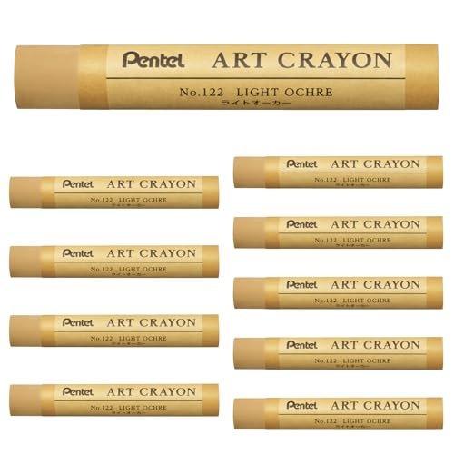 Pentel Art Crayon 8-Color Set with 1 Blender Pen AMZ-PTAC-8ST2 Professional Quality Oil Crayon