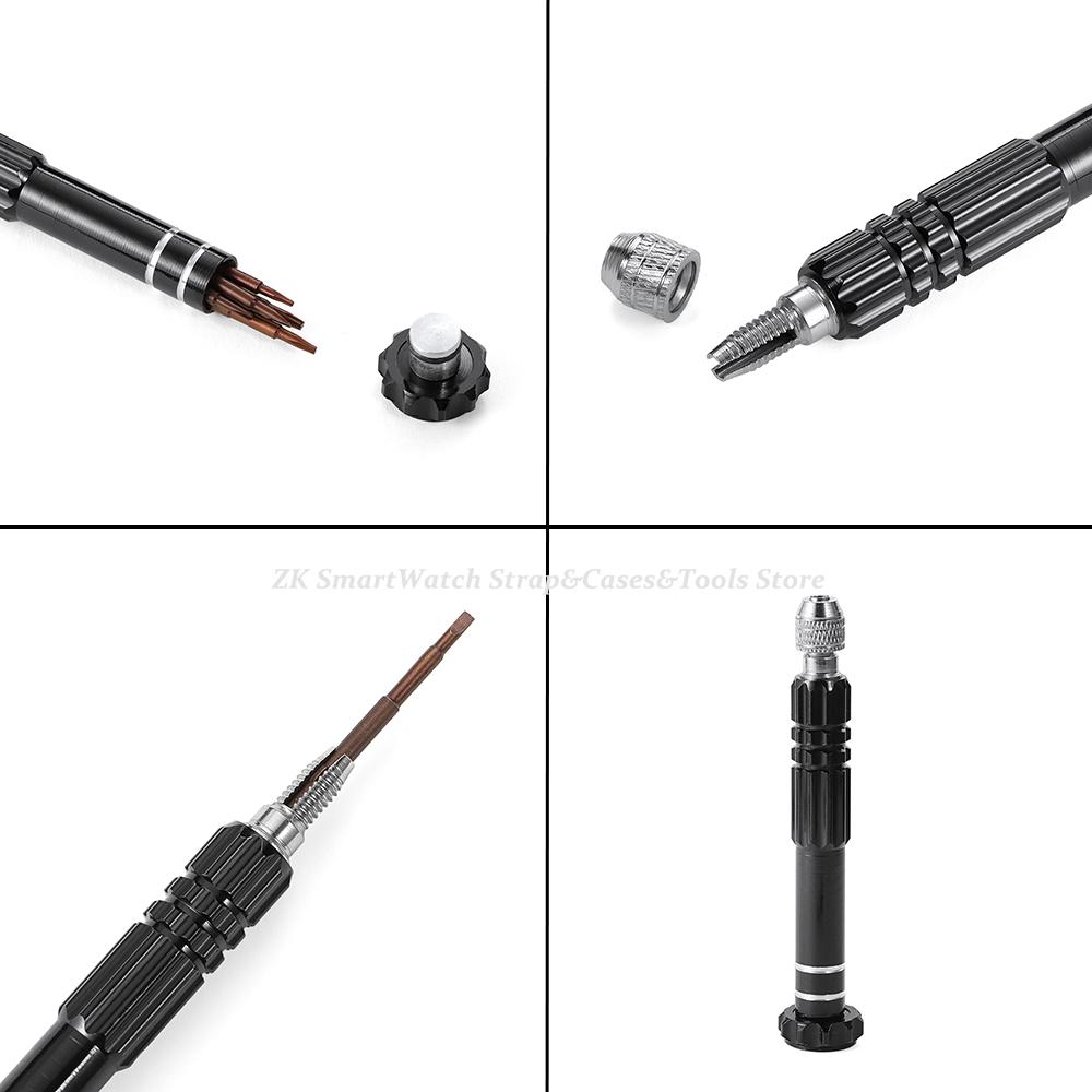 1pc Multi-functional 5-in-1 Screwdriver Set  Aluminum Alloy Tool Precision Cross Flathead Driver Portable Watch Repair Tool Kit